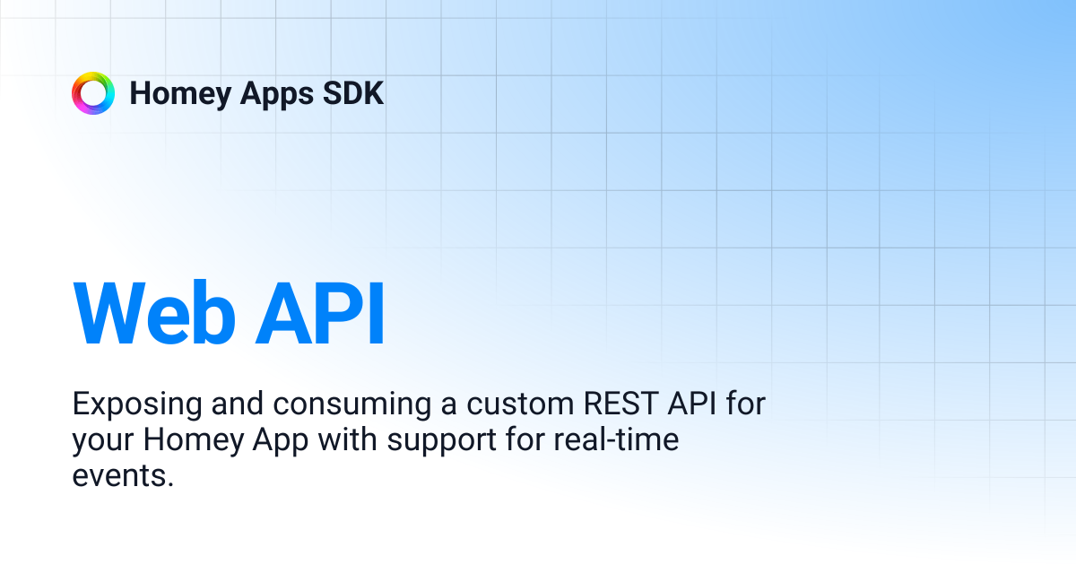 Web API | Homey Apps SDK