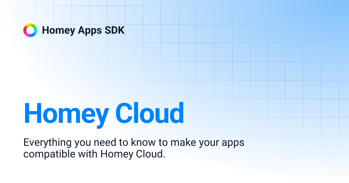 Homey Cloud | Homey Apps SDK